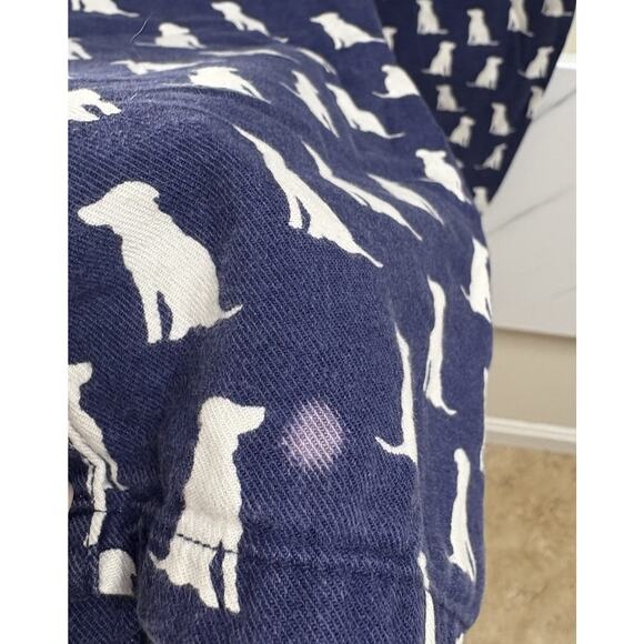 J.Crew Men’s Lounge Pants Medium 32-34 Navy White Dog Print Cotton - Picture 4 of 5